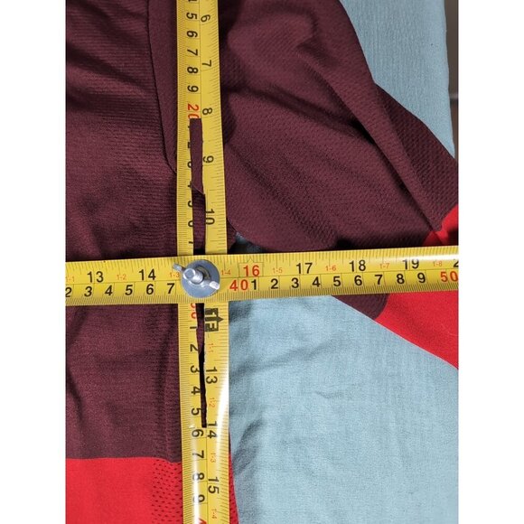 The North Face Red Stripe Secondskin SSK Seamless 1/4 Zip Hooded Pullover - Med - Picture 4 of 8